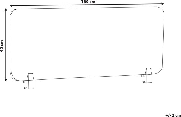 Θήκη γραφείου Beliani 160 x 40 cm σκούρο γκρι WALLY 8350987 4251682263016