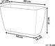 Γλάστρα Beliani Baris Ορθογώνια 60x27x41 cm, Μπεζ, Ανθεκτική σε Καιρικές Συνθήκες