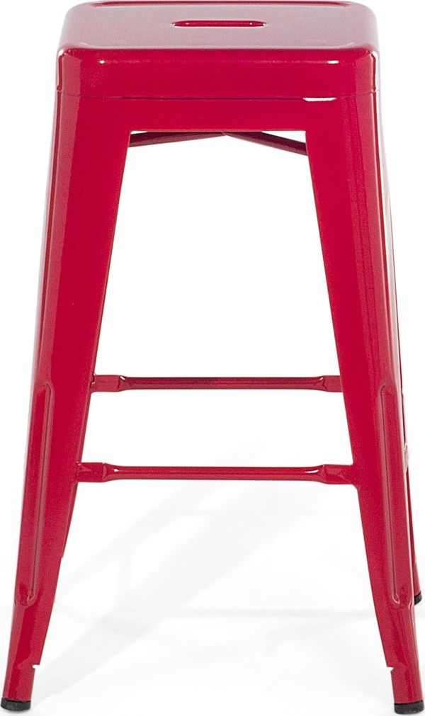 Beliani Σετ 2 μεταλλικά σκαμπό μπαρ 60 cm κόκκινο CABRILLO 8083605 4260586359039