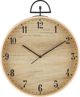 Beliani Ρολόι τοίχου 40 cm ανοιχτό ξύλο OPFIKON 8034630 4251682242424