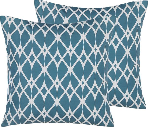 Beliani Σετ 2 μαξιλάρια κήπου 45 x 45 cm μπλε ΑΝΑΓΝΗ 8082997 4251682246552