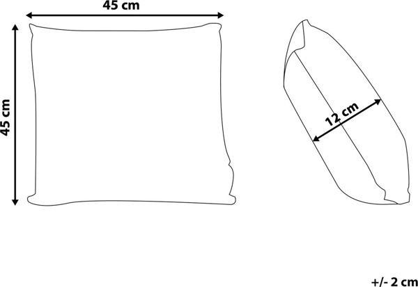 Beliani Σετ 2 μαξιλάρια κήπου 45 x 45 cm μπλε ΑΝΑΓΝΗ 8082997 4251682246552