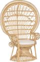Beliani πολυθρόνα παγωνιού μπεζ rattan EMMANUELLE 7984273 4251682257916