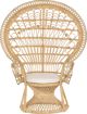Beliani πολυθρόνα παγωνιού μπεζ rattan EMMANUELLE 7984273 4251682257916