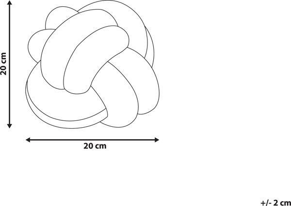 Beliani Διακοσμητικό μαξιλάρι κόμπος 20 x 20 cm ροζ MALNI 7984477 4251682244220