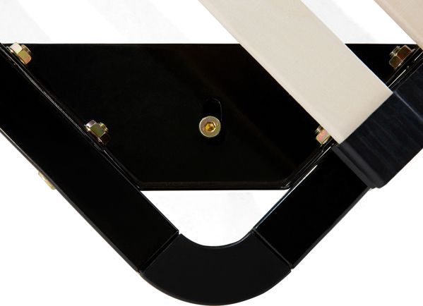 Beliani Βάση Κρεβατιού με Τάβλες BASIC 180x200cm, Ατσάλινος Σκελετός και Ξύλο Λεύκας
