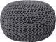 Beliani Pouf 50 x 35 cm σκούρο γκρι CONRAD 8264058 4260602378266