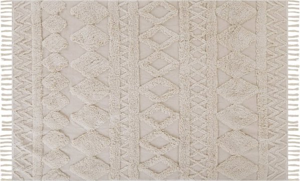 Beliani Lumarko Βαμβακερό χαλί 140 x 200 cm μπεζ DIDIM! 11755472 4251682273947