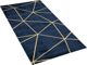 Beliani Χαλί HAVZA 80x150cm από Βισκόζη και Βαμβάκι, Μπλε με Χρυσές Λεπτομέρειες