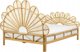 Κρεβάτι Peacock Beliani Rattan 140 x 200 cm ανοιχτόχρωμο ξύλο ΦΛΩΡΕΝΤΙΝΗΣ Lumarko! 13286050 4255664829405