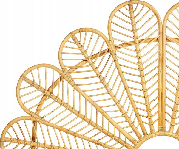 Κρεβάτι Peacock Beliani Rattan 140 x 200 cm ανοιχτόχρωμο ξύλο ΦΛΩΡΕΝΤΙΝΗΣ Lumarko! 13286050 4255664829405