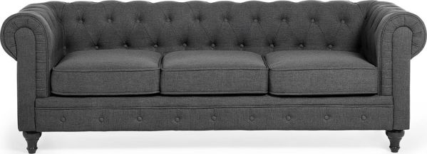 Beliani Σετ σαλονιού 4 θέσεων σε γκρι CHESTERFIELD 8083476 4251682260855