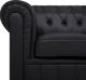 Beliani Πολυθρόνα από οικολογικό δέρμα, μαύρη CHESTERFIELD 7984211 4260624114248