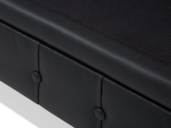 Beliani Πολυθρόνα από οικολογικό δέρμα, μαύρη CHESTERFIELD 7984211 4260624114248