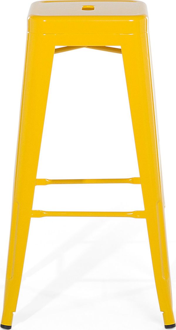 Beliani Σετ 2 μεταλλικά σκαμπό μπαρ 76 cm κίτρινο CABRILLO 8083608 4260602372820