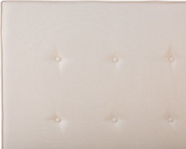 Beliani Επενδυμένο Κρεβάτι Ambassador 160x200cm, Λινό Ύφασμα, Μπεζ