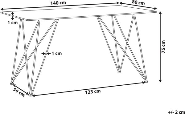 Τραπεζαρία Beliani 140 x 80 cm μαύρο και χρυσό μαρμάρινο εφέ KENTON 8171298 4251682251815