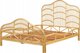 Κρεβάτι Beliani Rattan 140 x 200 cm ανοιχτόχρωμο ξύλο DOMEYROT Lumarko! 13286053 4255664829344