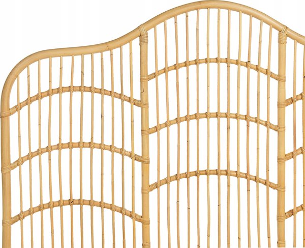 Κρεβάτι Beliani Rattan 140 x 200 cm ανοιχτόχρωμο ξύλο DOMEYROT Lumarko! 13286053 4255664829344
