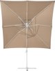 Beliani Ομπρέλα Κήπου Monza Τετράγωνη 250x250 cm, Χρώμα Άμμος