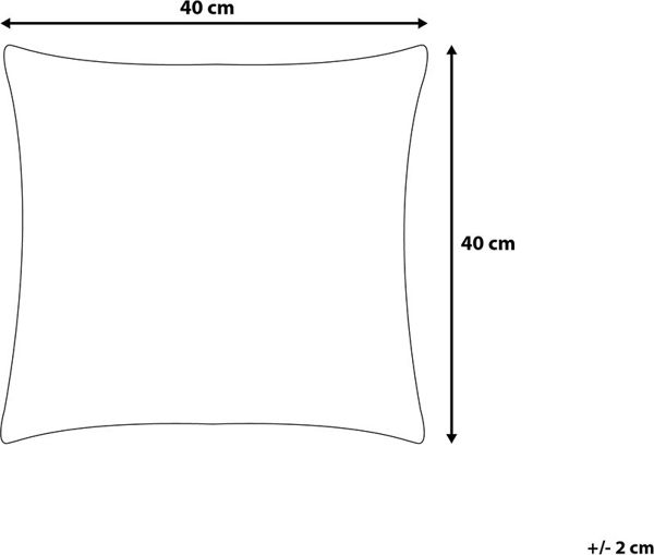 Beliani Σετ 2 Ριγέ Μαξιλάρια Κήπου 40x40 cm, Πολυεστερικά, Μπλε και Μπεζ
