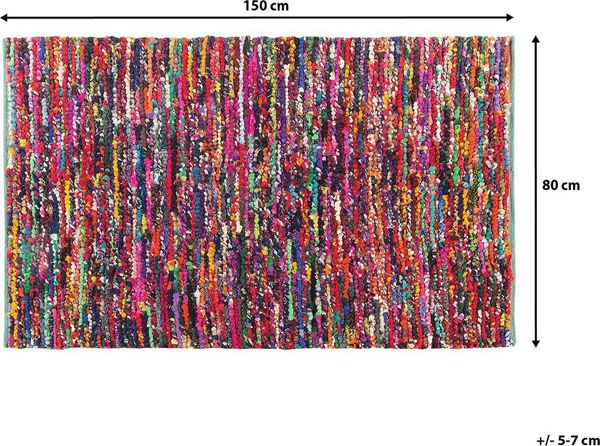 Βαμβακερό χαλί Beliani 80 x 150 cm πολύχρωμο BAFRA 8436453 4260602378228