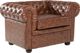 Beliani Πολυθρόνα Chesterfield Οικολογικό Δέρμα Χρυσοκαφέ 7984216