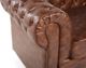 Beliani Πολυθρόνα Chesterfield Οικολογικό Δέρμα Χρυσοκαφέ 7984216