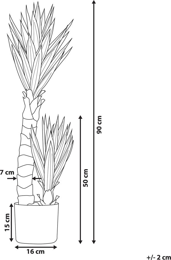 Beliani Τεχνητό φυτό σε γλάστρα 90 cm ALOE VERA 8171224 4251682243681