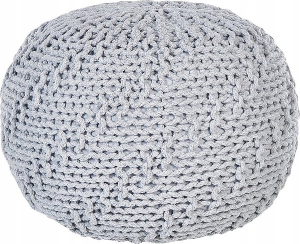 Beliani Pouffe 50 x 35 cm γκρι PRIENE Lumarko! 13491605 4255664805263