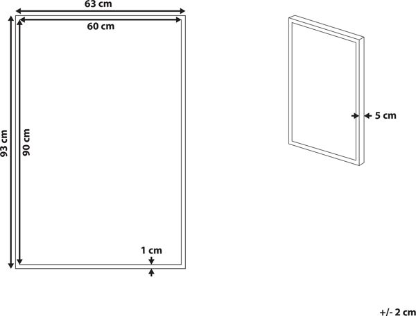 Beliani Εικόνα σε καμβά σε κορνίζα 63 x 93 cm μαύρο GALEATA 8034608 4251682254052