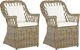 Beliani Σετ 2 πολυθρόνες κήπου από φυσικό rattan MAROS 11356397 4251682280846