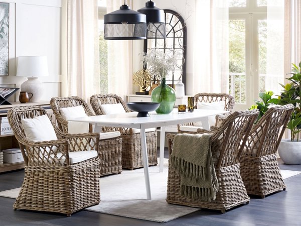 Beliani Σετ 2 πολυθρόνες κήπου από φυσικό rattan MAROS 11356397 4251682280846