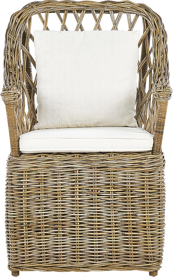 Beliani Σετ 2 πολυθρόνες κήπου από φυσικό rattan MAROS 11356397 4251682280846