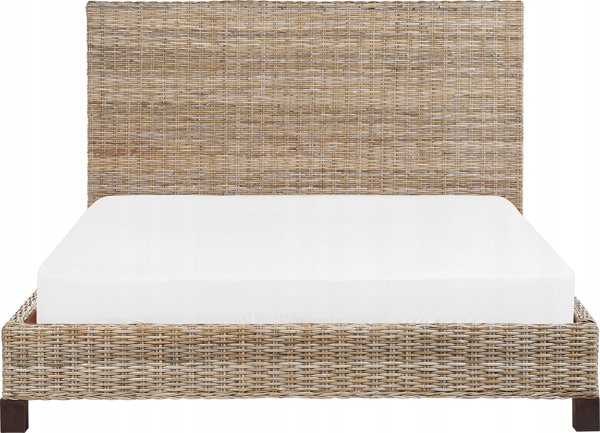 Κρεβάτι Beliani Rattan 140 x 200 cm φυσικό SALBRIS Lumarko! 13286052 4255664829375
