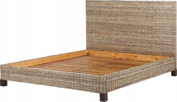 Κρεβάτι Beliani Rattan 140 x 200 cm φυσικό SALBRIS Lumarko! 13286052 4255664829375
