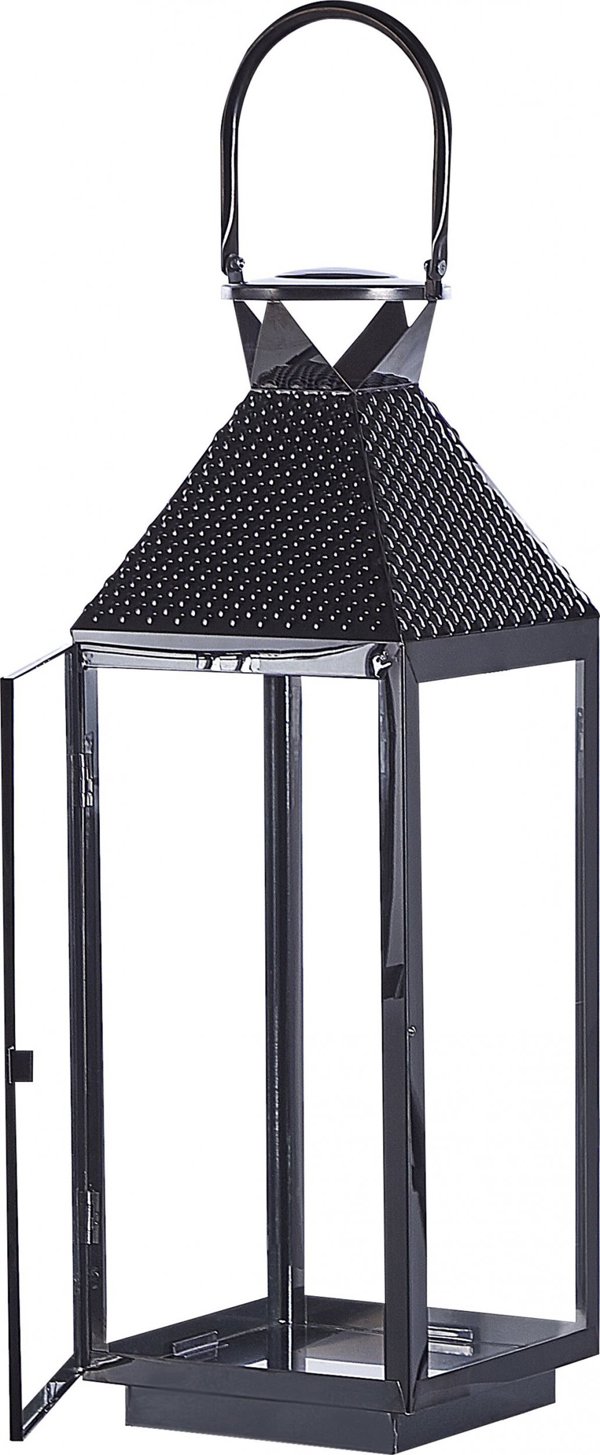 Φανάρι Beliani Ατσάλινο 54 cm μαύρο BALI 11356527 4251682278478