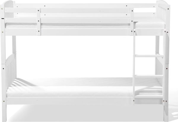 Beliani Ξύλινη κουκέτα 90 x 200 cm λευκό REVIN 8406147 4260586356724