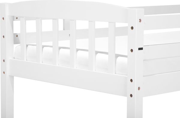 Beliani Ξύλινη κουκέτα 90 x 200 cm λευκό REVIN 8406147 4260586356724