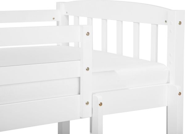 Beliani Ξύλινη κουκέτα 90 x 200 cm λευκό REVIN 8406147 4260586356724