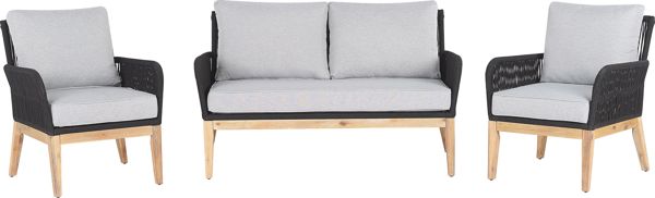 Beliani 4θέσιο ξύλινο σετ κήπου γκρι MERANO II 8171234 4251682240772
