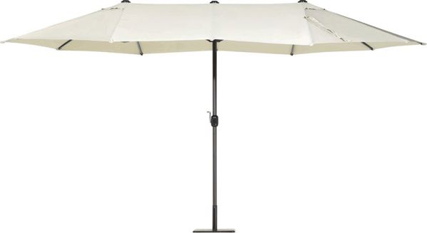 Beliani Ομπρέλα Κήπου Sibilla Διπλή Πτυσσόμενη, 270 x 460 cm, Μπεζ