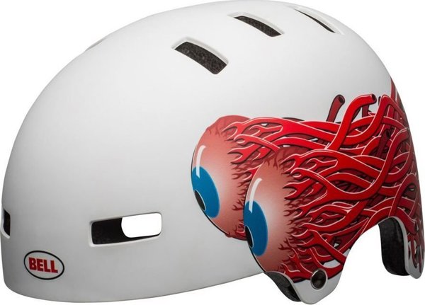 Κράνος bmx Bell LOCAL ματ λευκό eyes μέγεθος L (59–61.5 cm) (NEW)