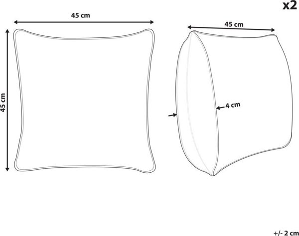 Beliani 2 boucle διακοσμητικά μαξιλάρια 45 x 45 cm μπεζ LEUZEA Lumarko! 13565359 4255664860149