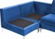 Beliani Modular 4θέσιος βελούδινος γωνιακός καναπές, αριστερόχειρας, μπλε EVJA Lumarko! 13873433 4255664823014