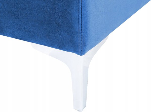 Beliani Modular 4θέσιος βελούδινος γωνιακός καναπές, αριστερόχειρας, μπλε EVJA Lumarko! 13873433 4255664823014
