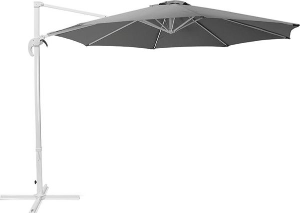 Ομπρέλα Beliani Garden Savona γκρι και λευκή 300 cm 8397519 4260602370987