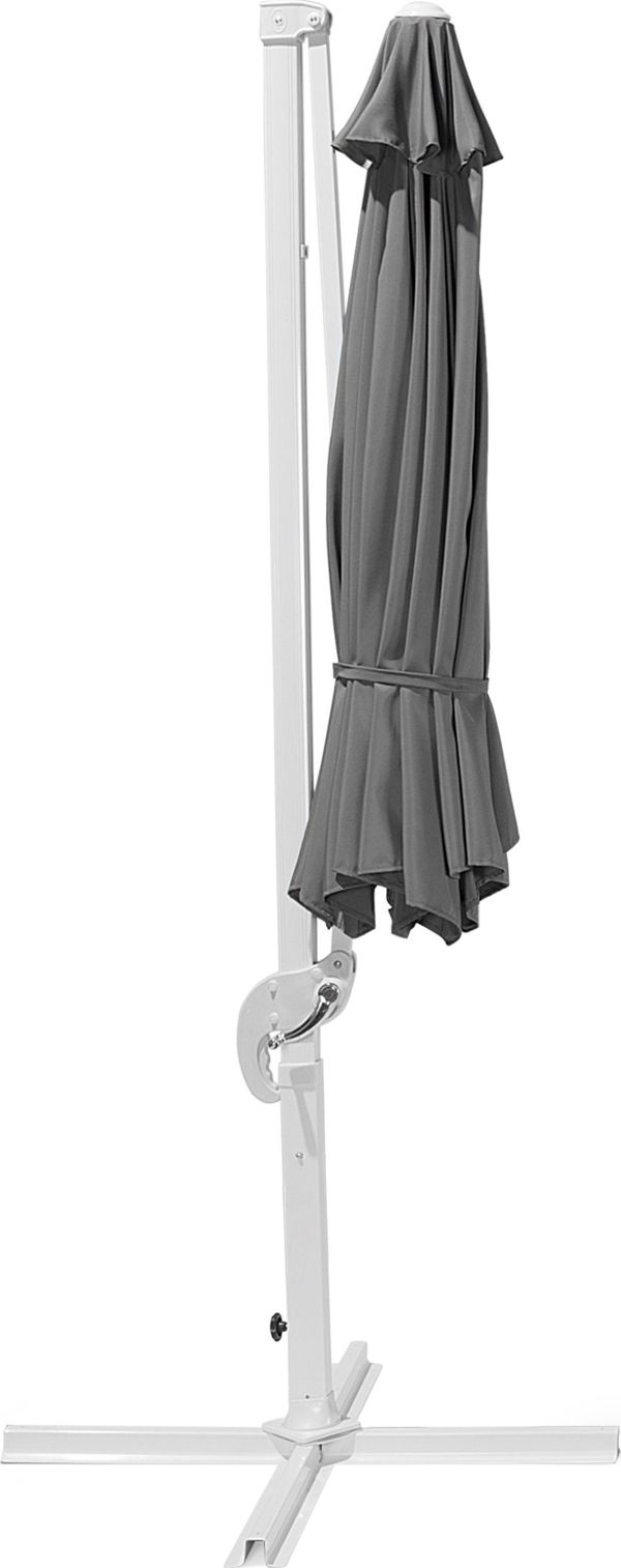 Ομπρέλα Beliani Garden Savona γκρι και λευκή 300 cm 8397519 4260602370987