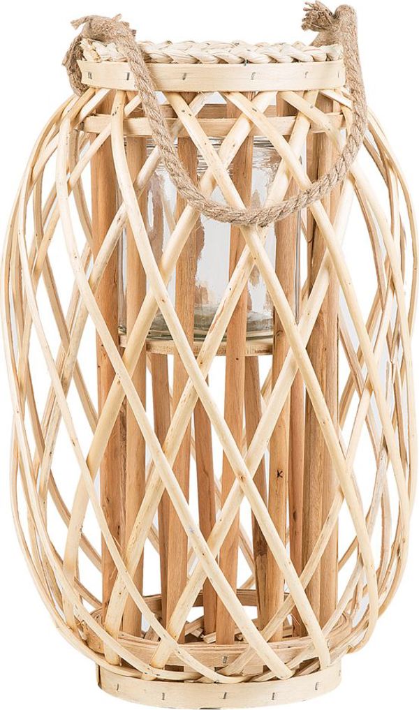 Beliani Ξύλινο φανάρι 40 cm ελαφρύ ΜΑΥΡΙΚΙΟ 8082955 4251682204606