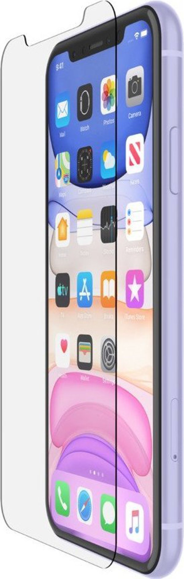 Belkin ScreenForce InvisiGlass Ultra Αντιβακτηριδιακό Προστατευτικό Οθόνης για iPhone 11 / XR, Διαφανές